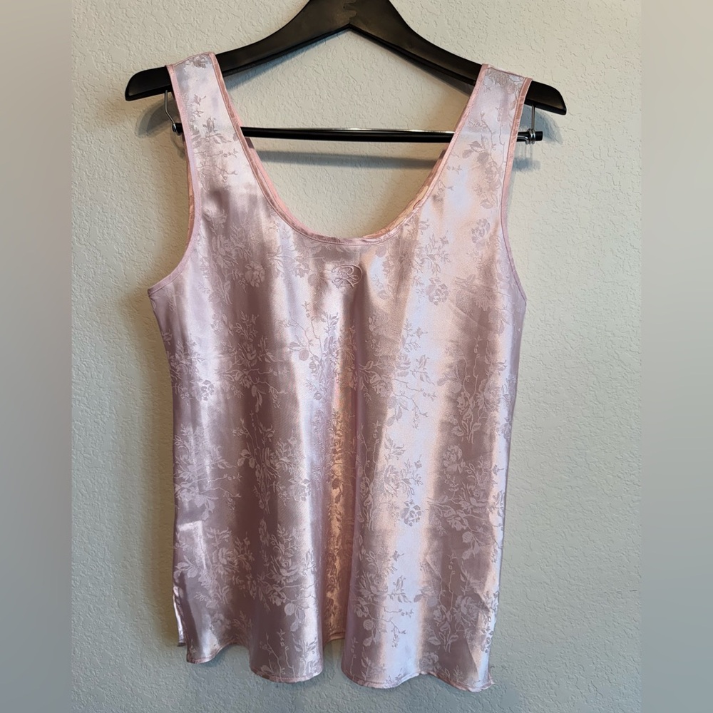 Oscar de La Renta Pink Floral Camisole Tank